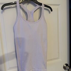 Women's lululemon light lilac small ribbed Tank Top light support b/c cup
